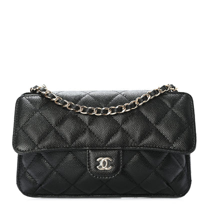 Chanel Caviar Fabric Graffiti Foldable Tote Bag With Chain Black Multicolor 1 of 13