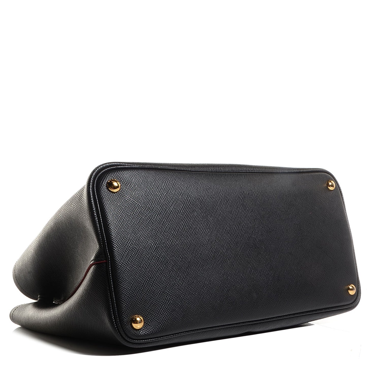Saffiano Cuir Small Double Bag Nero Black