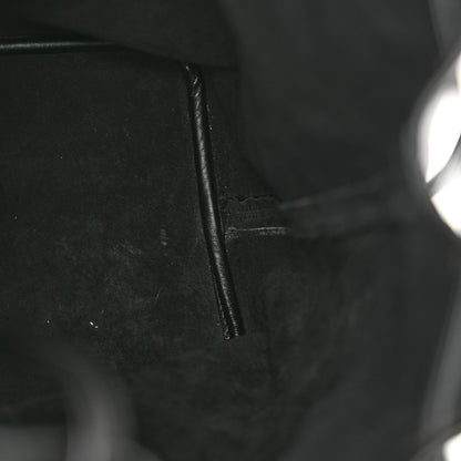 Saint Laurent Lambskin Medium Heart Studded Riva Bucket Bag Black 11 of 11