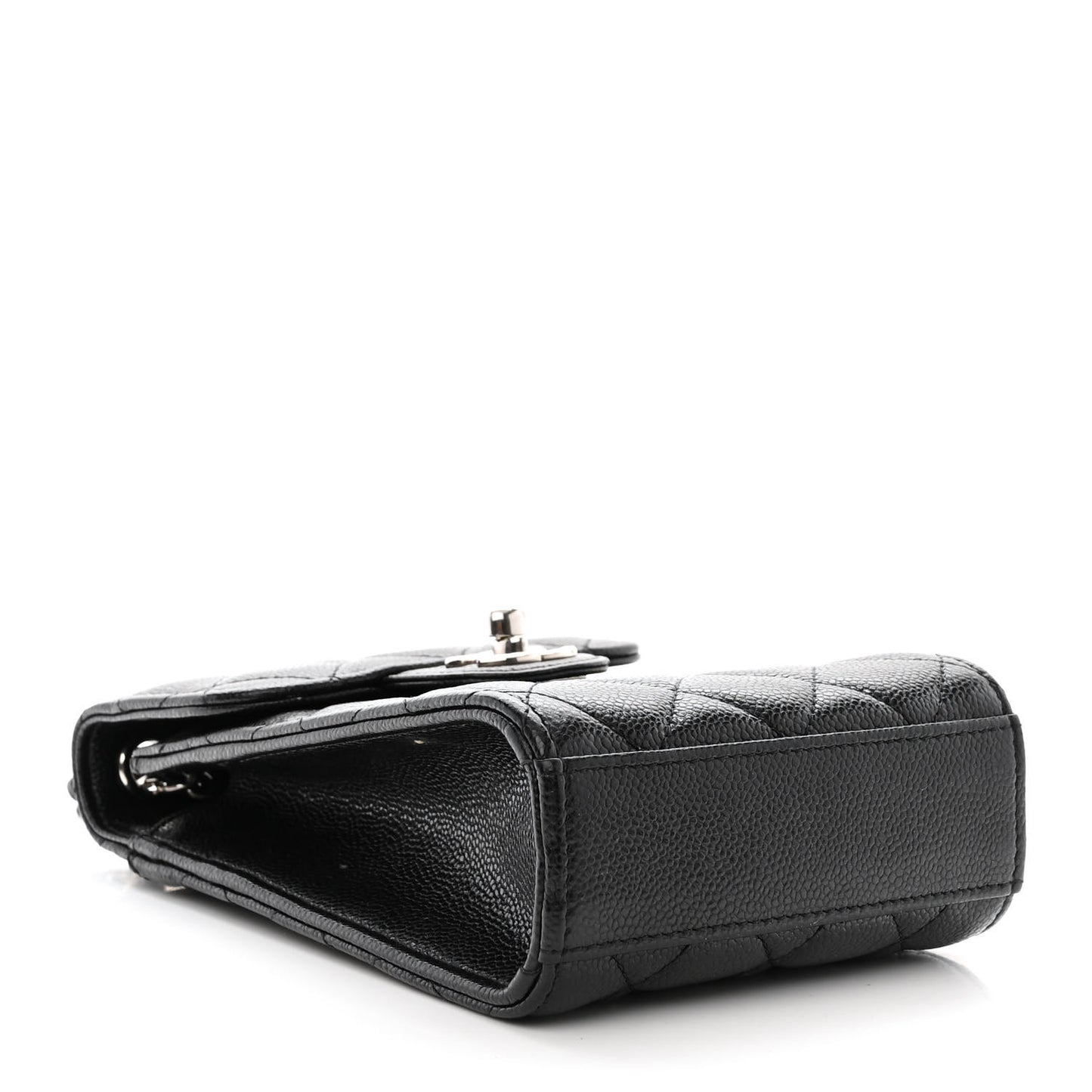Caviar Quilted Classic Phone Holder Black