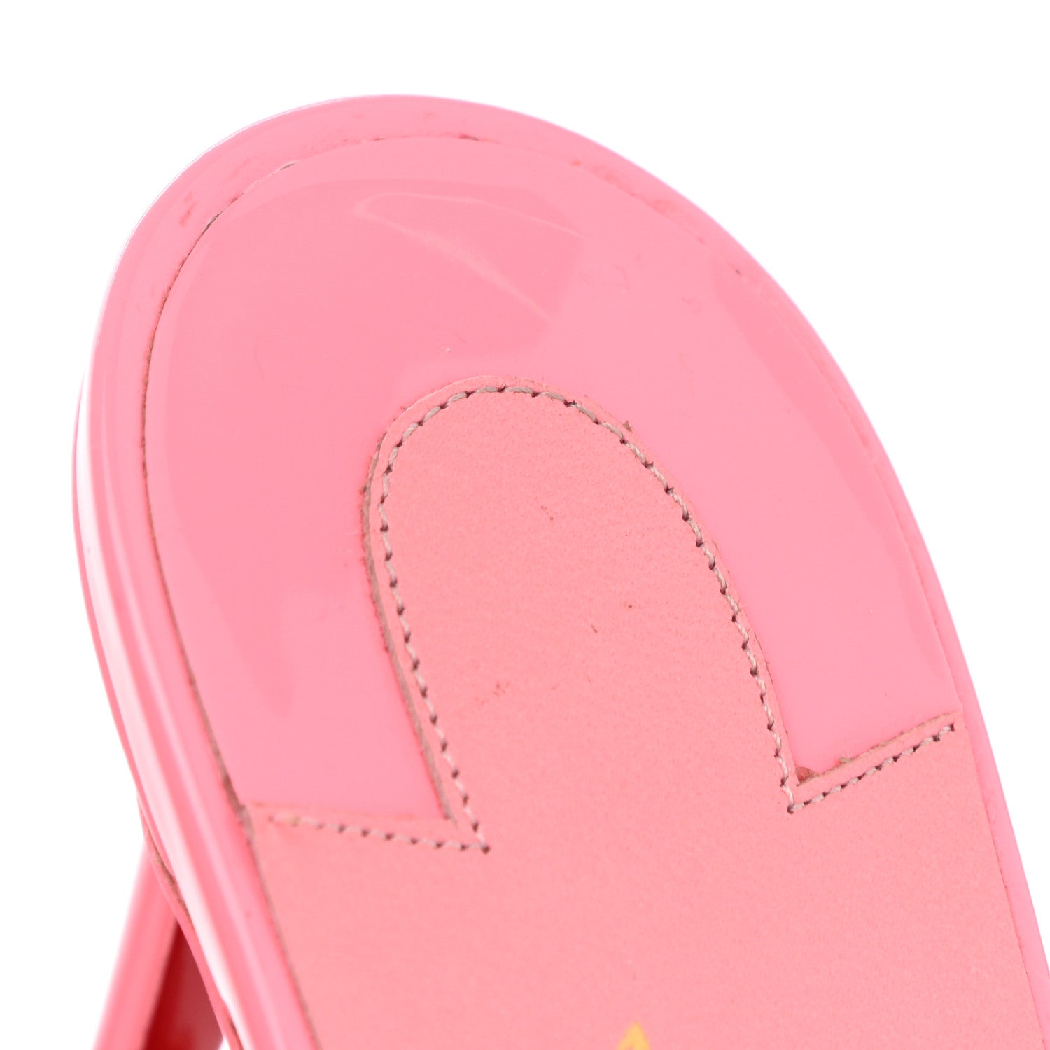 Christian Louboutin Patent PVC Just Nothing 85 Slide Sandals 36.5 Bubblegum 9 of 11