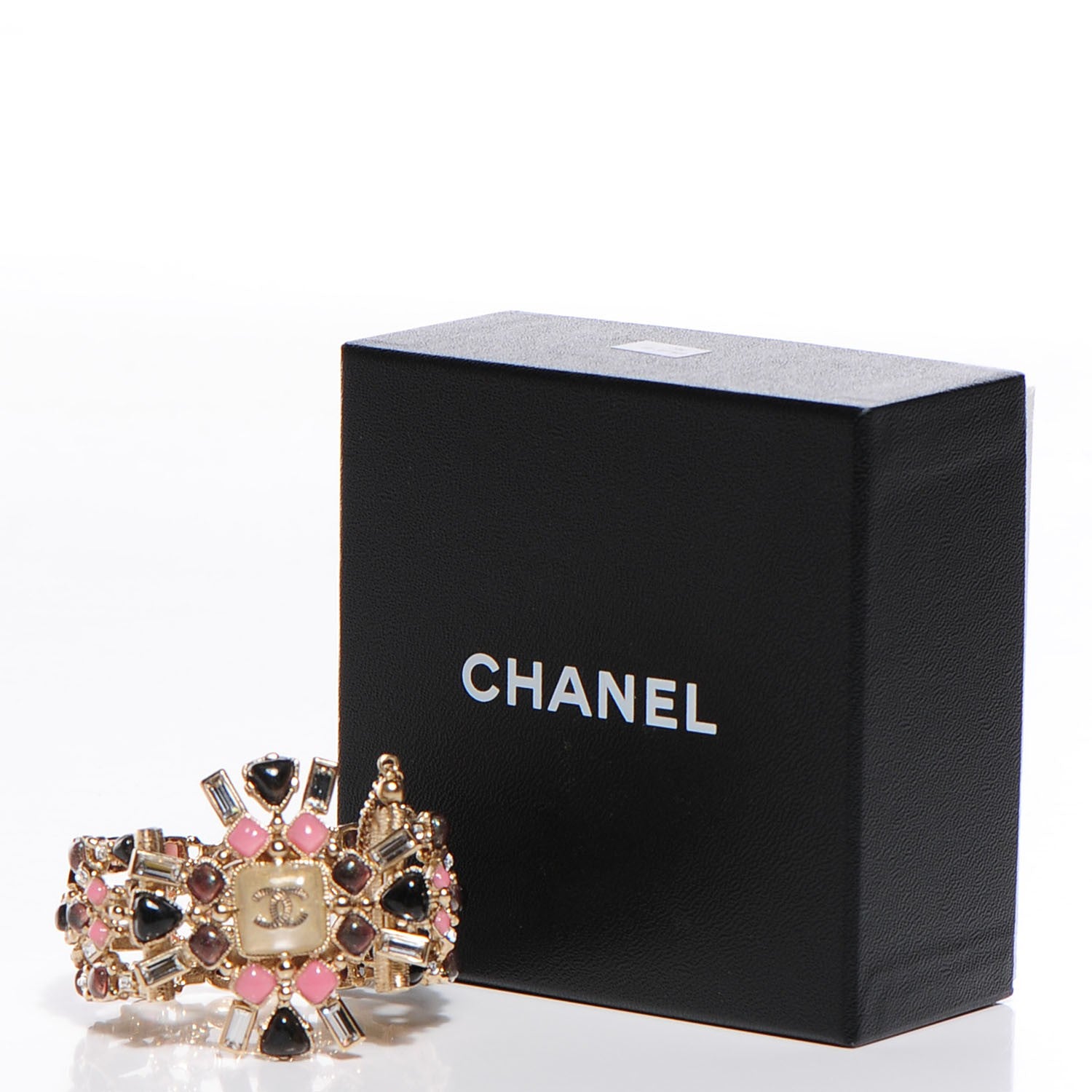 Chanel Gripoix Baguette Crystal Bracelet Gold 5 of 5