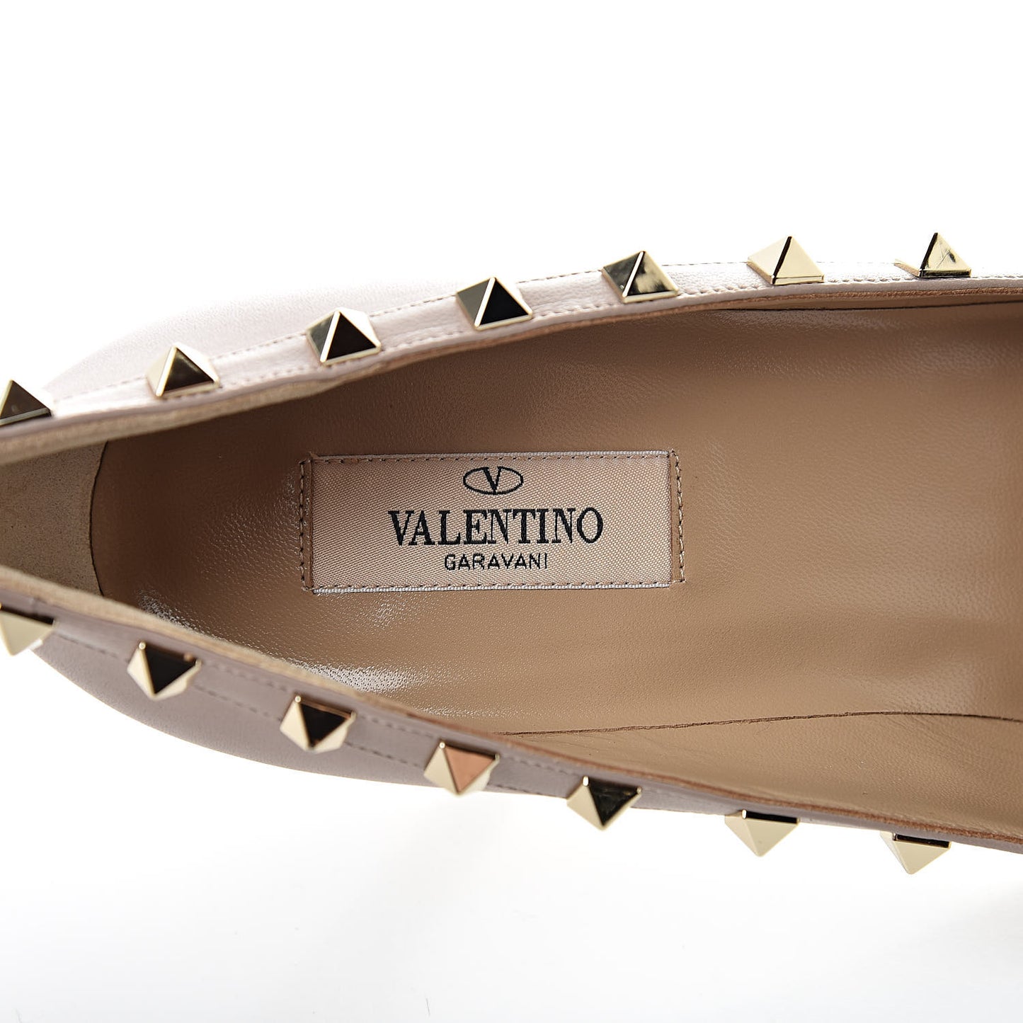 Calfskin Nappa Rockstud 100mm Pumps 40 Poudre