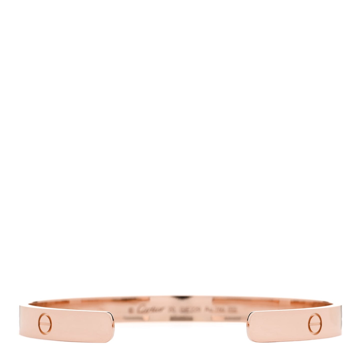 18K Pink Gold LOVE Cuff Bracelet 20