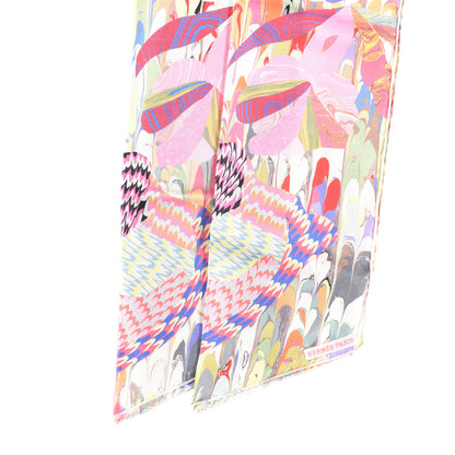 Hermes Silk Marble Muffler Rose Vert Violet 2 of 3