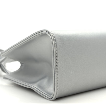 Telfar Metallic Vegan Leather Small Shopping Bag Silver 9 of 12