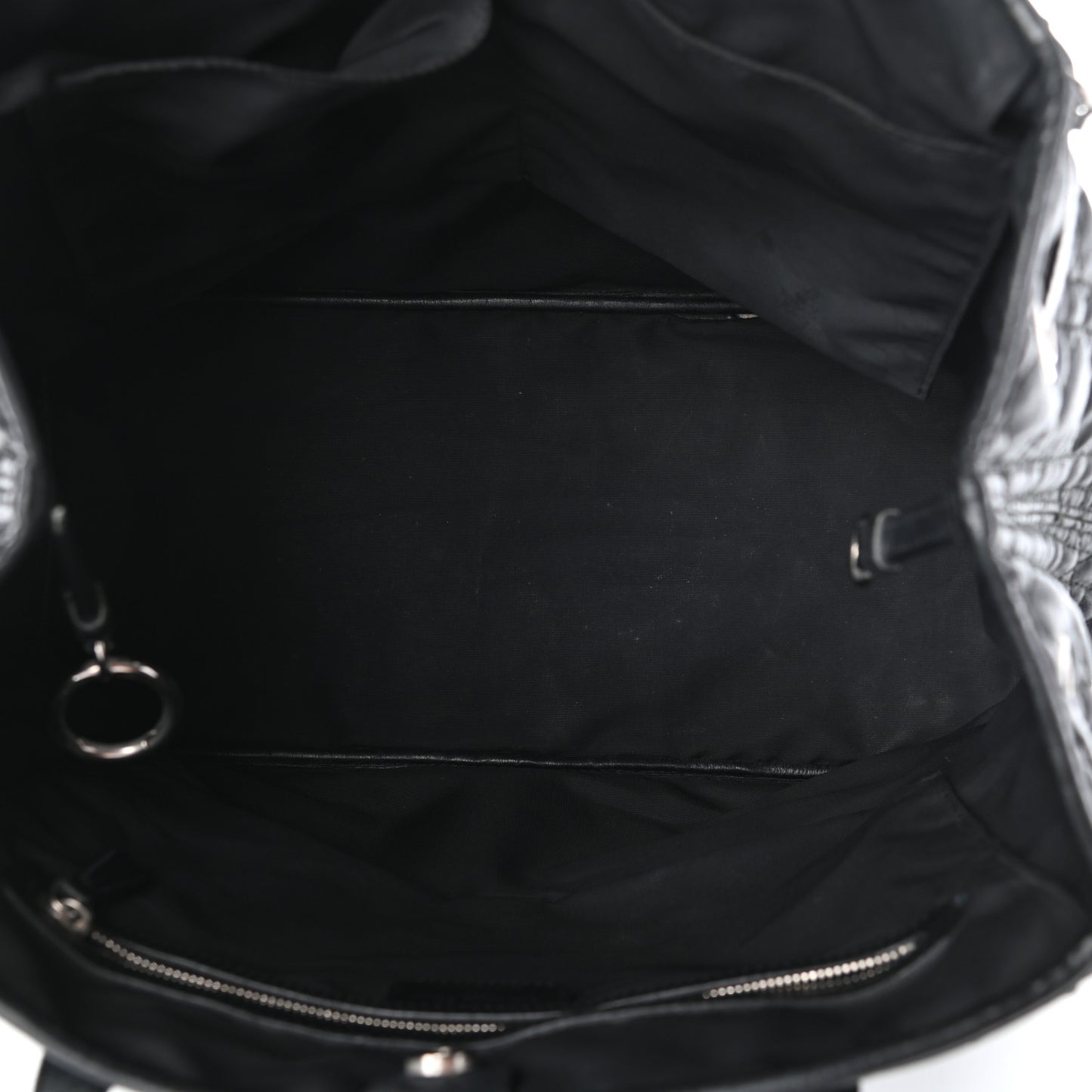 Coated Canvas Cannage Medium Panarea Tote Black