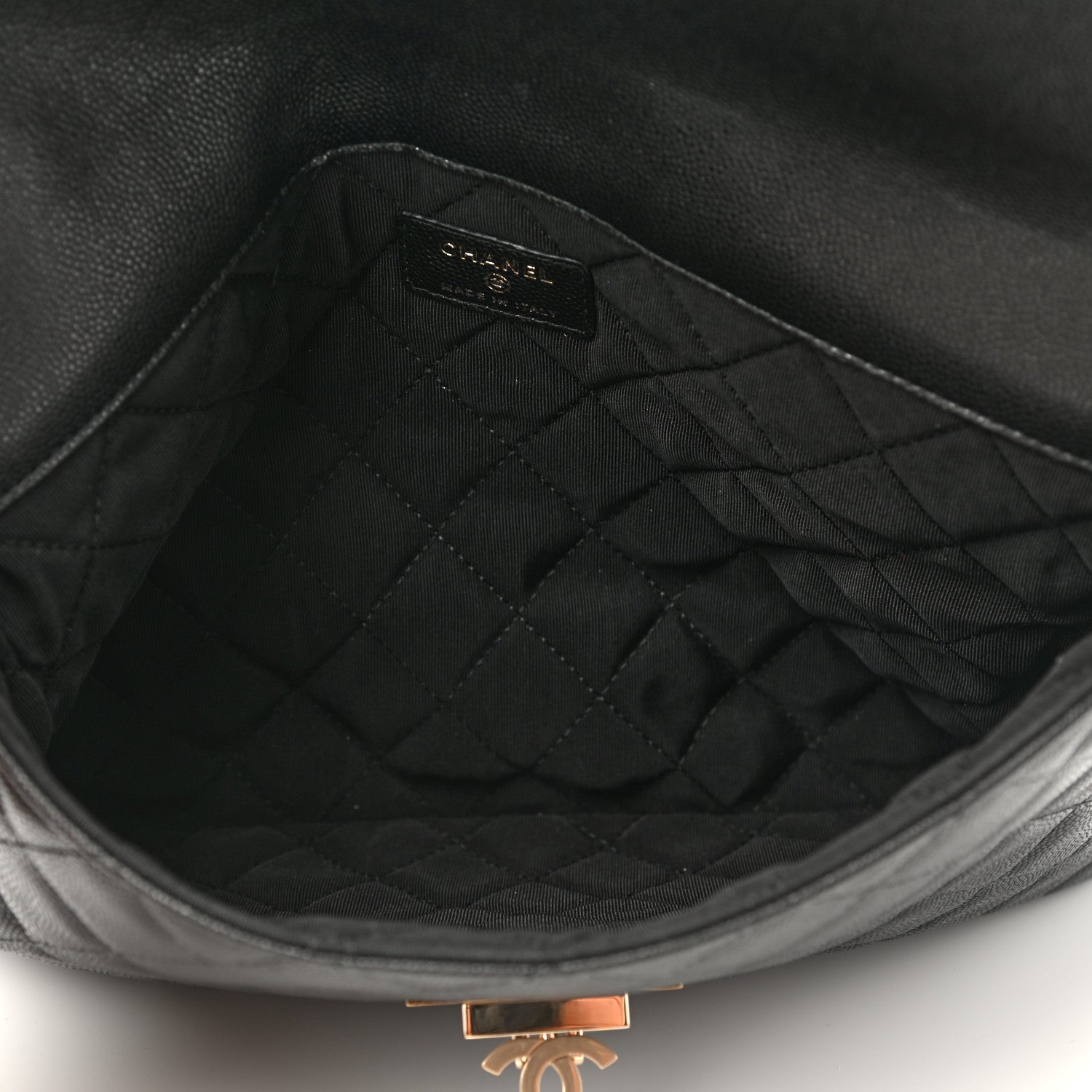 Chanel Caviar Quilted Medium Golden Class Pouch Black 5 of 7