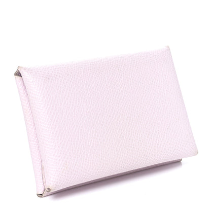 Hermes Epsom Calvi Duo Card Case Mauve Pale 2 of 10