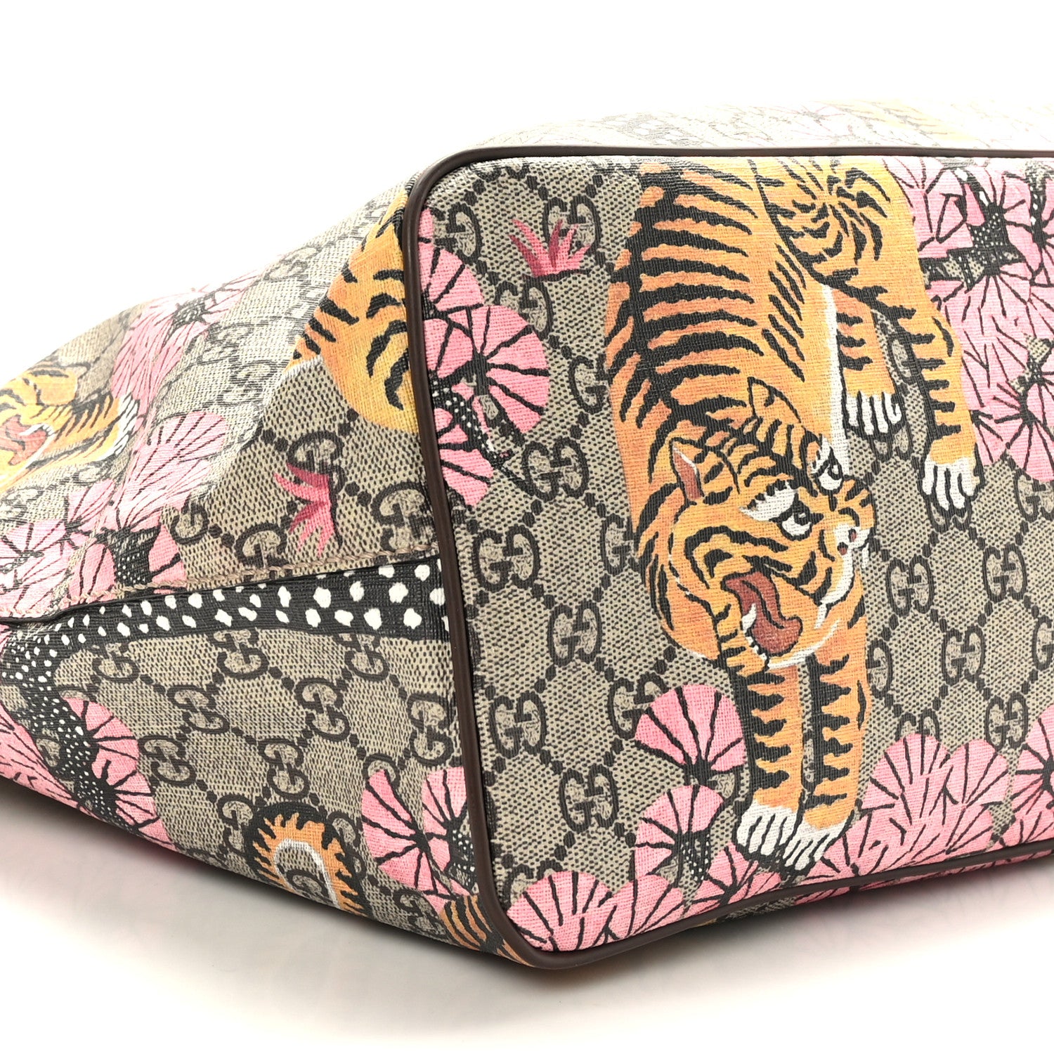 Gucci Soft GG Supreme Monogram Bengal Medium Crossbody Tote Beige Pink 10 of 13