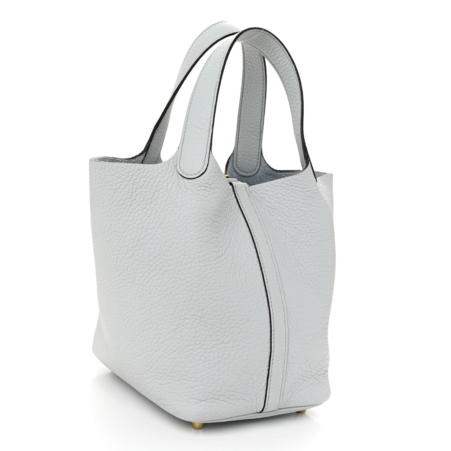 Hermes Taurillon Clemence Picotin Lock 18 PM Bleu Pale 2 of 10