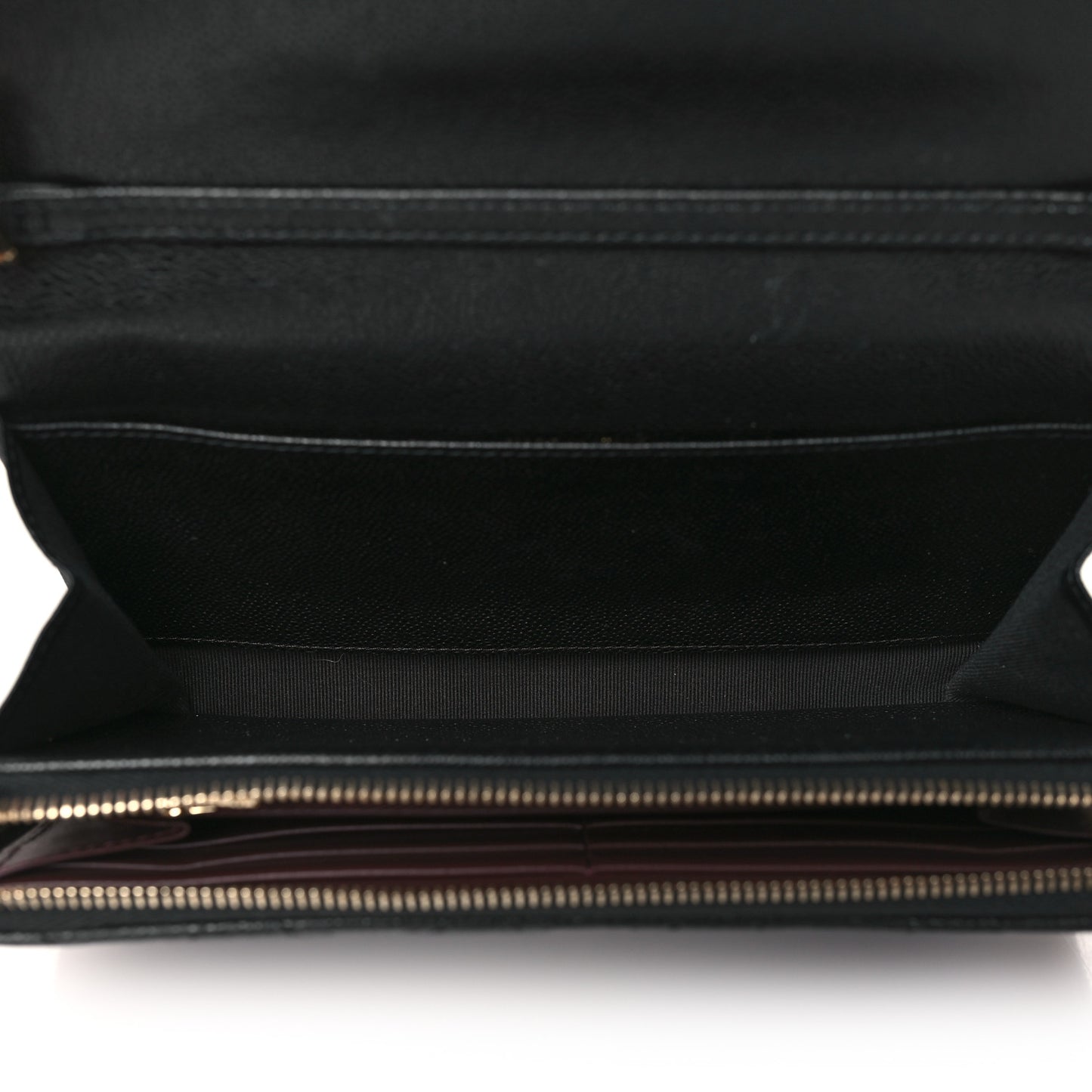 Caviar Quilted Phone Holder Wallet on Removable Chain Black