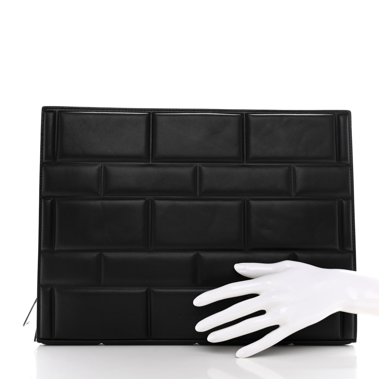 Embossed Nappa Laptop Case Black