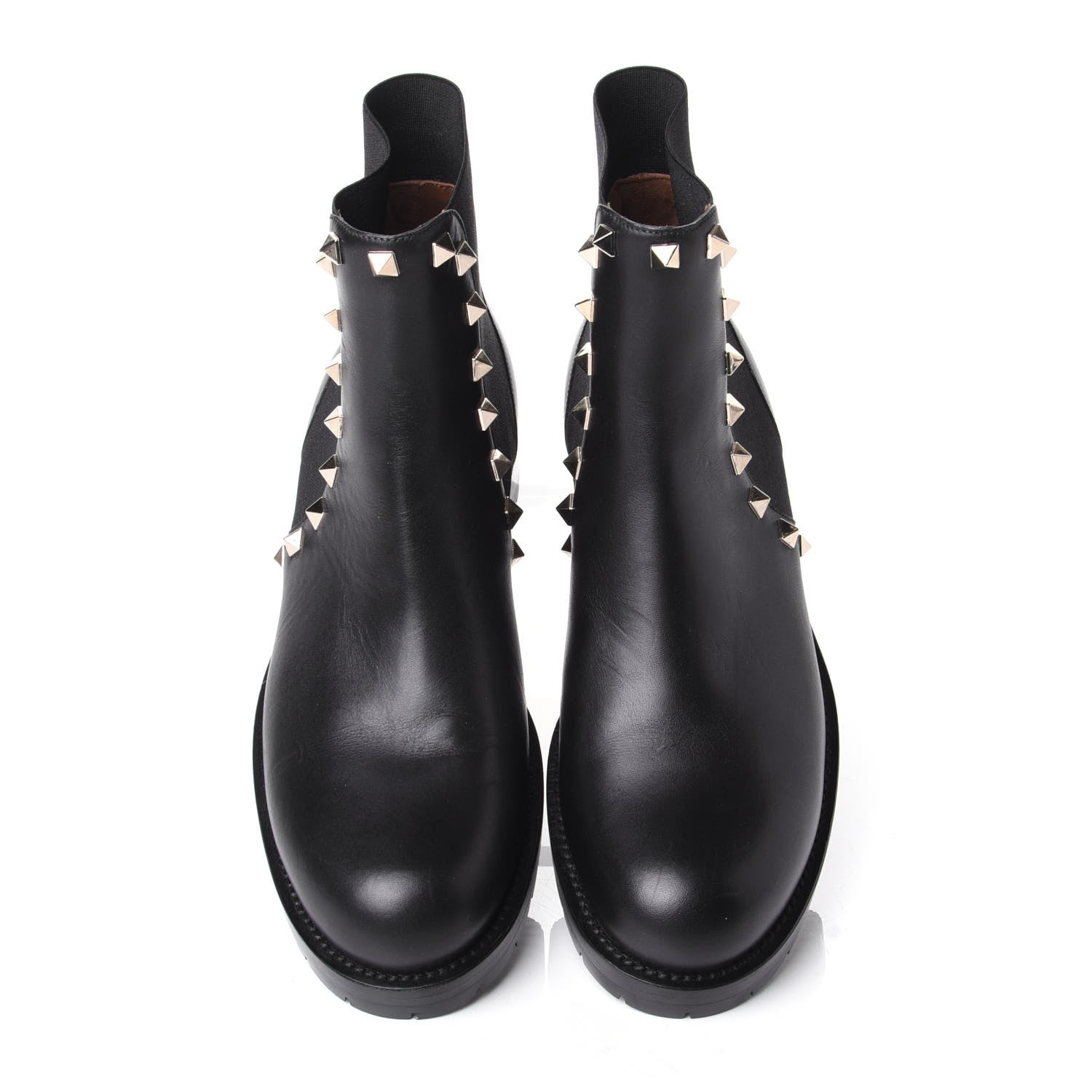 Valentino Garavani Calfskin Rockstud Beatle Chelsea 20mm Ankle Boots 36.5 Black 5 of 10