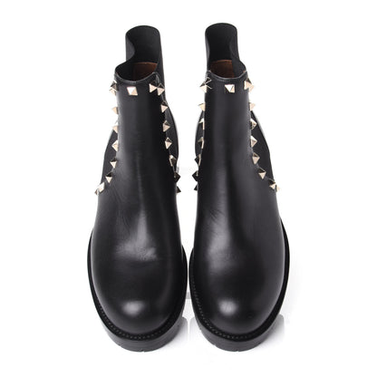 Valentino Garavani Calfskin Rockstud Beatle Chelsea 20mm Ankle Boots 36.5 Black 5 of 10