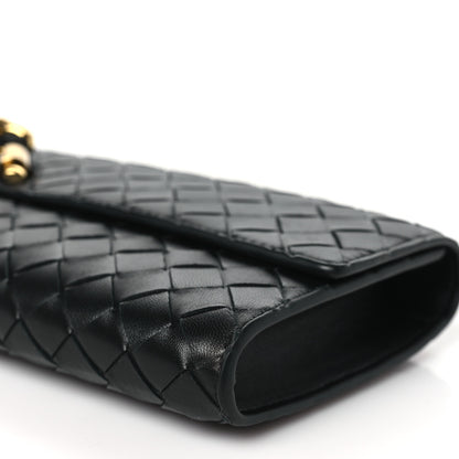 Bottega Veneta Nappa Intrecciato Long Andiamo Top Handle Clutch Black 9 of 9