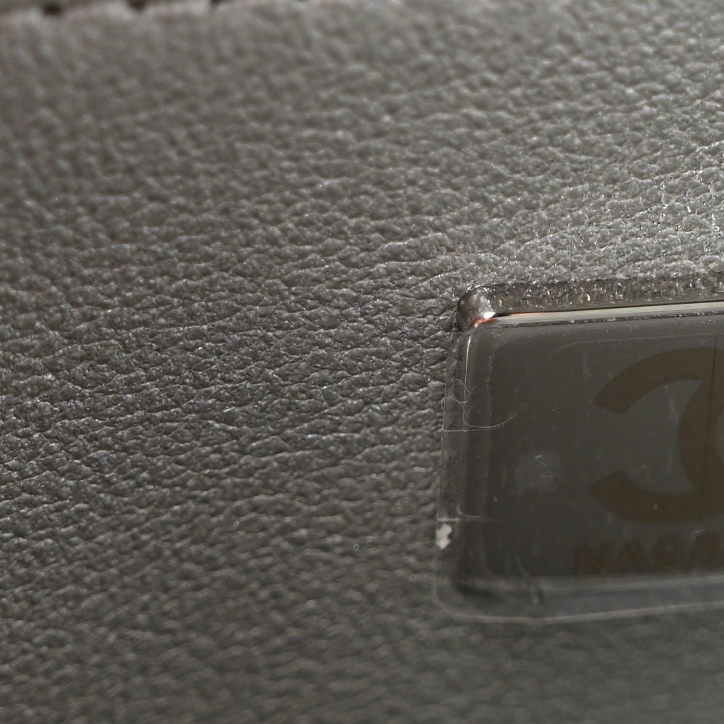Metallic Lambskin Quilted Large CC In Love Heart Bag Silver