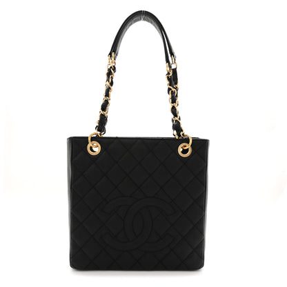 Chanel Caviar Quilted Petit Shopping Tote PST Black 1 of 11