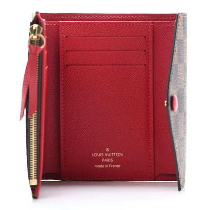 Louis Vuitton Damier Ebene Victorine Wallet Red 5 of 7