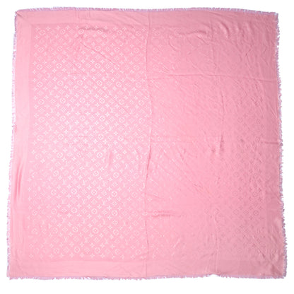 Louis Vuitton Silk Wool Monogram Shawl Corail 2 of 4