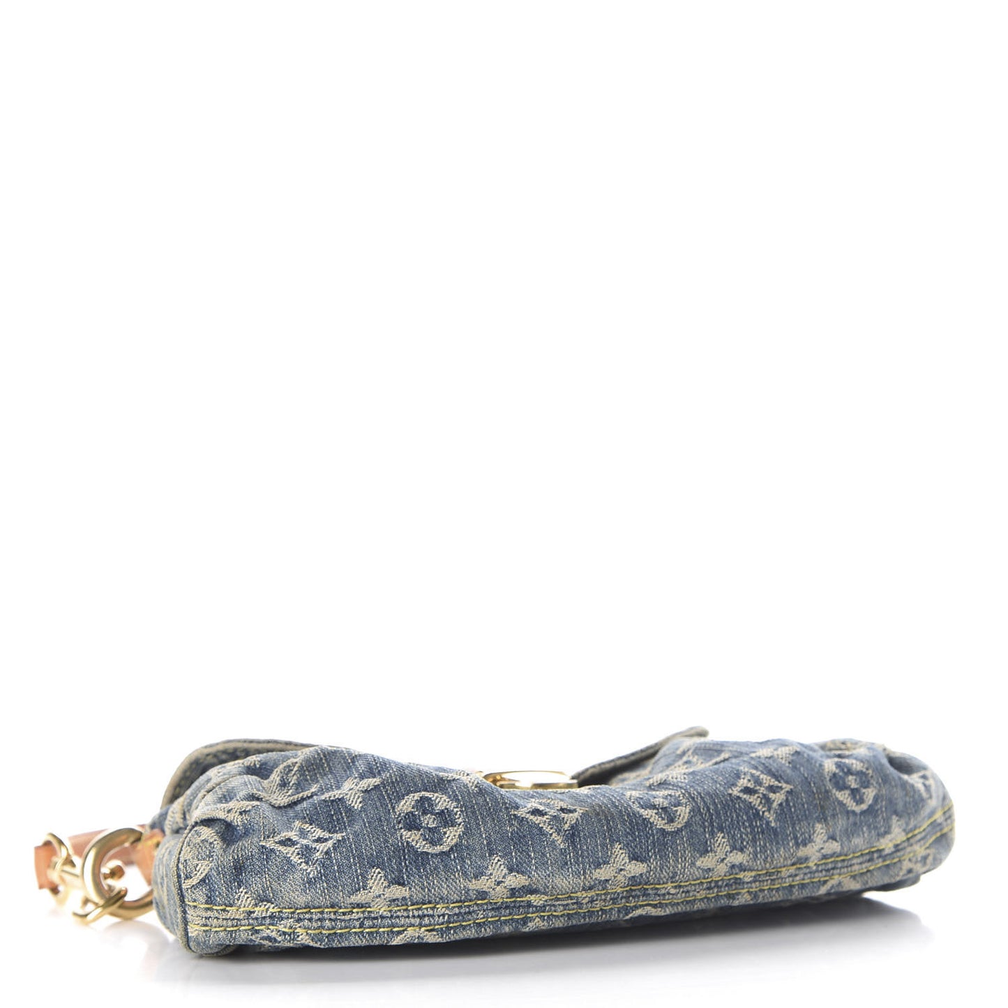 Monogram Denim Mini Pleaty Blue