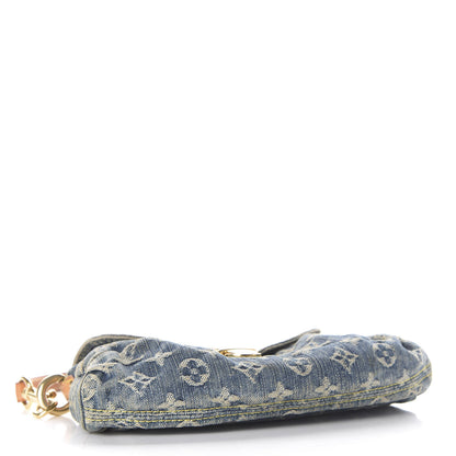 Louis Vuitton Monogram Denim Mini Pleaty Blue 3 of 9