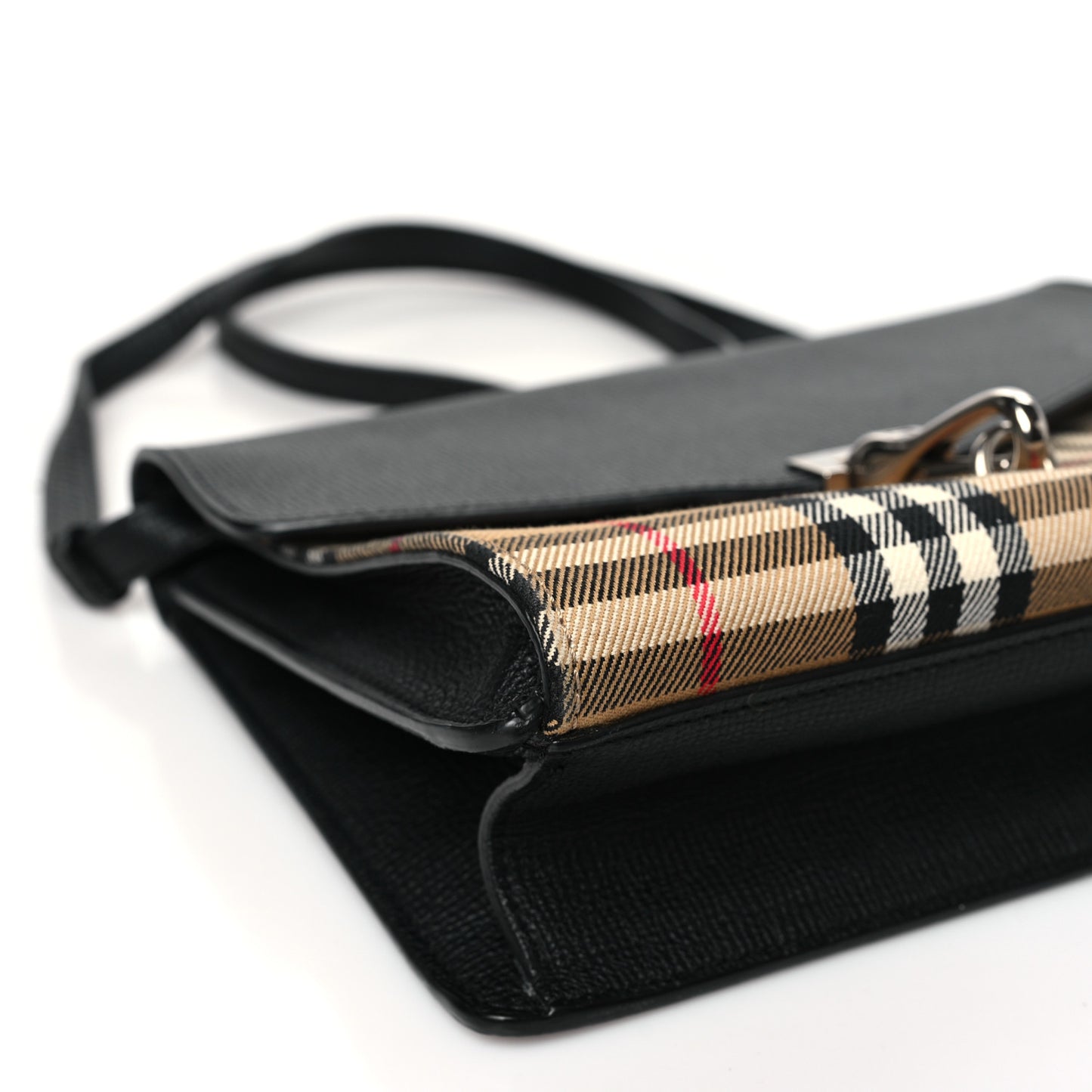 Derby Calfskin Vintage Check Small Macken Crossbody Bag Black