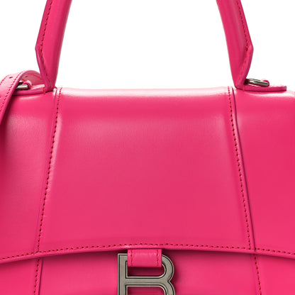 Balenciaga Shiny Box Calfskin Small Hourglass Top Handle Bag Acid Fuchsia 7 of 10