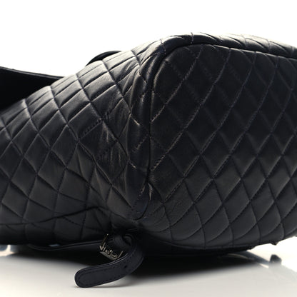 Chanel Lambskin Quilted Large Urban Spirit Backpack Navy 9 of 12