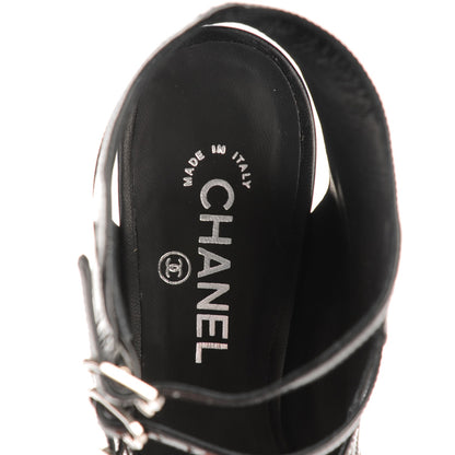 Chanel Patent Calfskin Lambskin Pumps 40 Black 8 of 8
