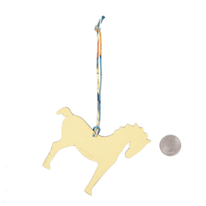 Hermes Epsom Togo Petit H Bag Charm Horse Poussin Bordeaux 2 of 4