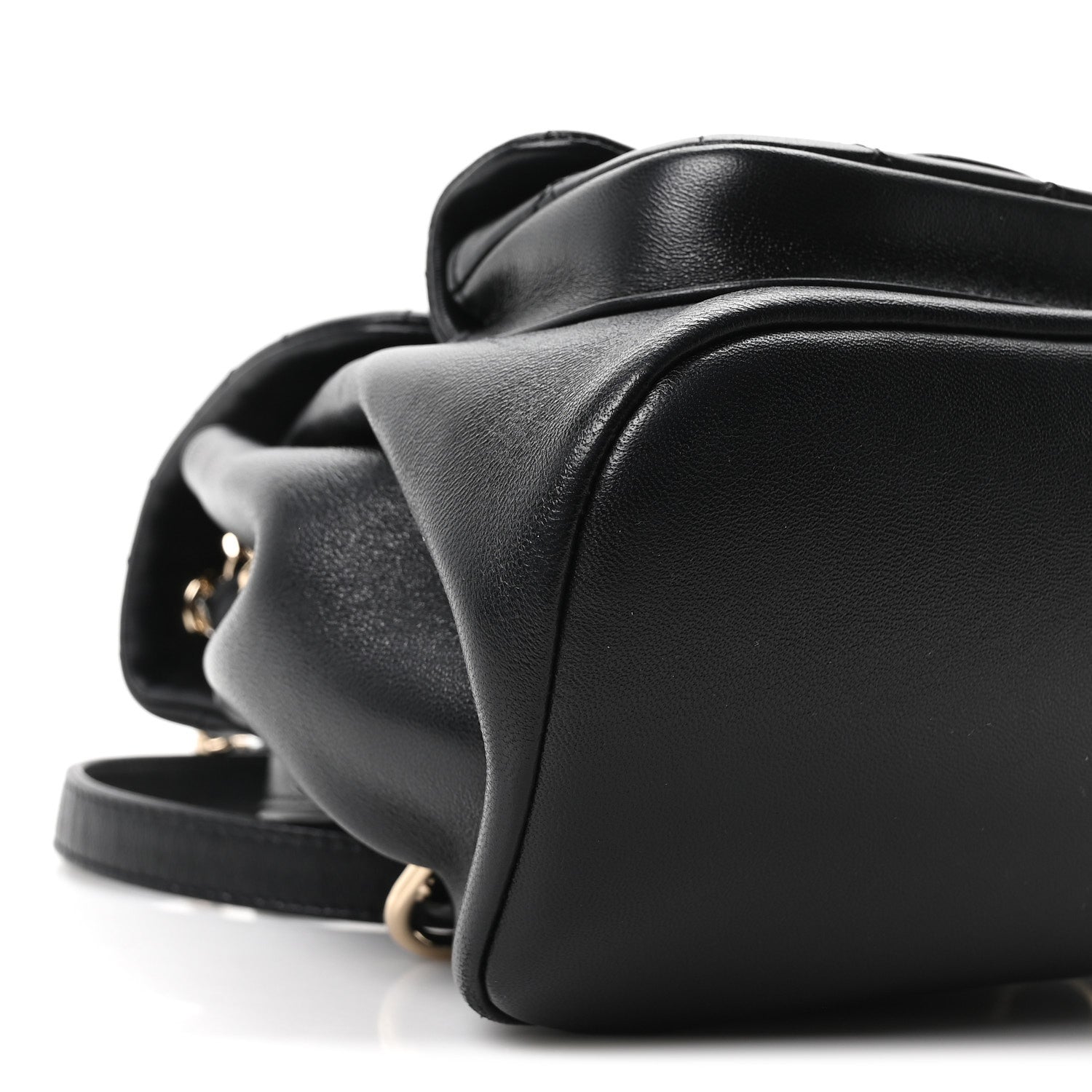 Chanel Lambskin Quilted Small Duma Drawstring Backpack Black 9 of 11