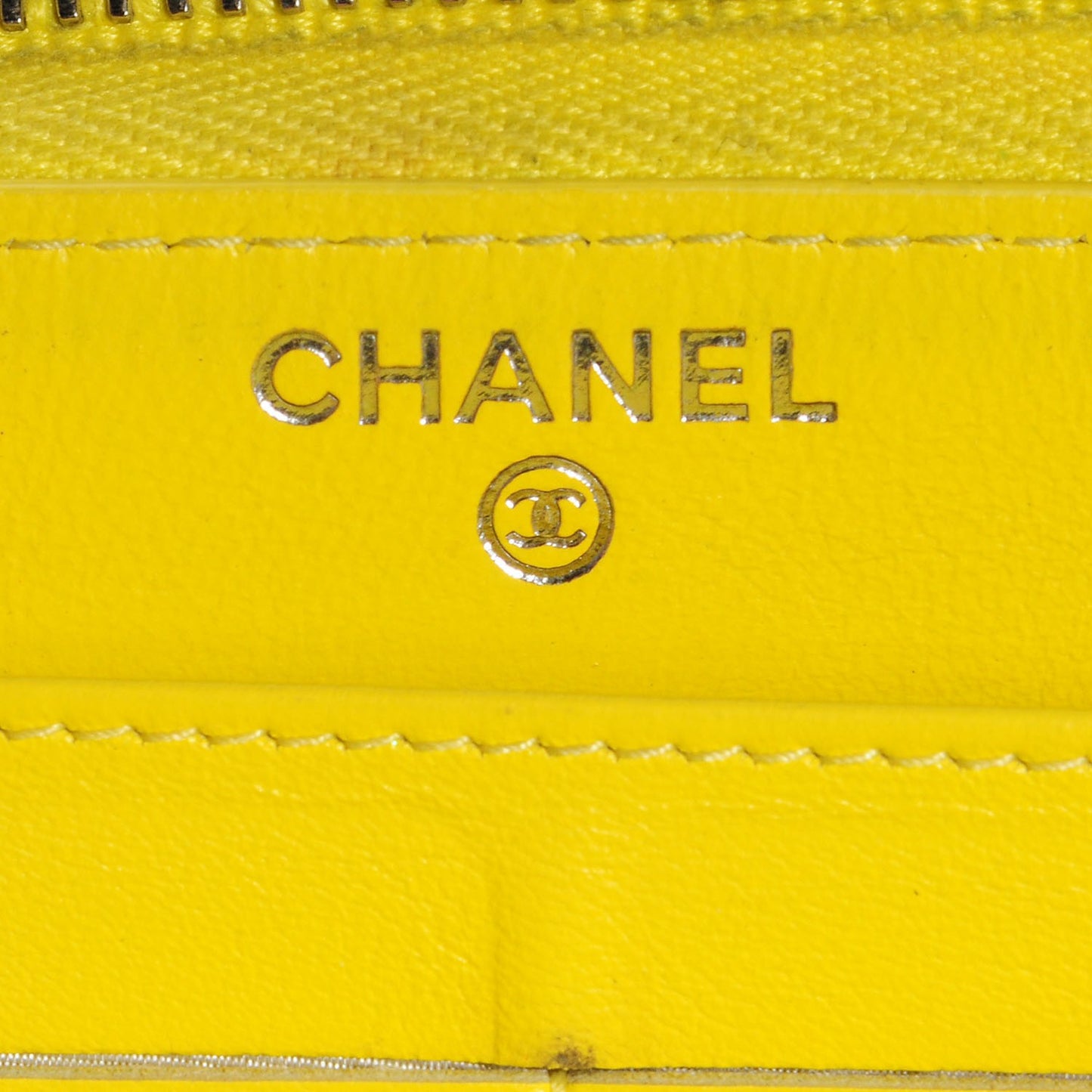 Patent Quilted Large Gusset Zip Around Wallet Yellow