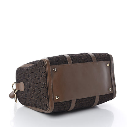 Gucci Monogram Medium Vintage Web Joy Boston Brown 3 of 8
