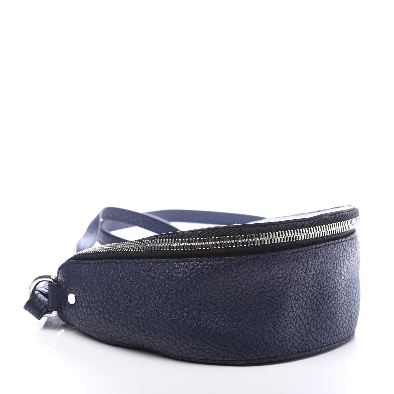 Burberry Grained Calfskin Small Zip Crossbody Bag Navy 4 of 9