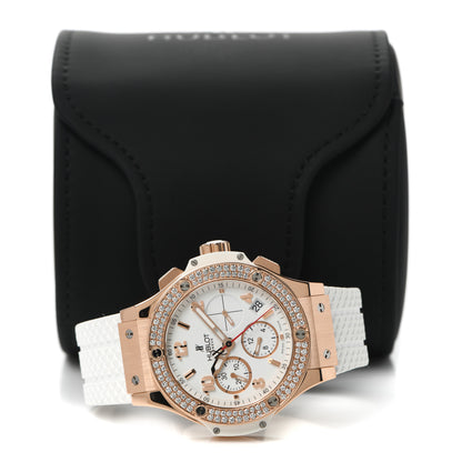 Hublot 18K Rose Gold Rubber Diamond Pave Bezel 41mm Big Bang Automatic Watch 341.PE.230.RW.114 5 of 5