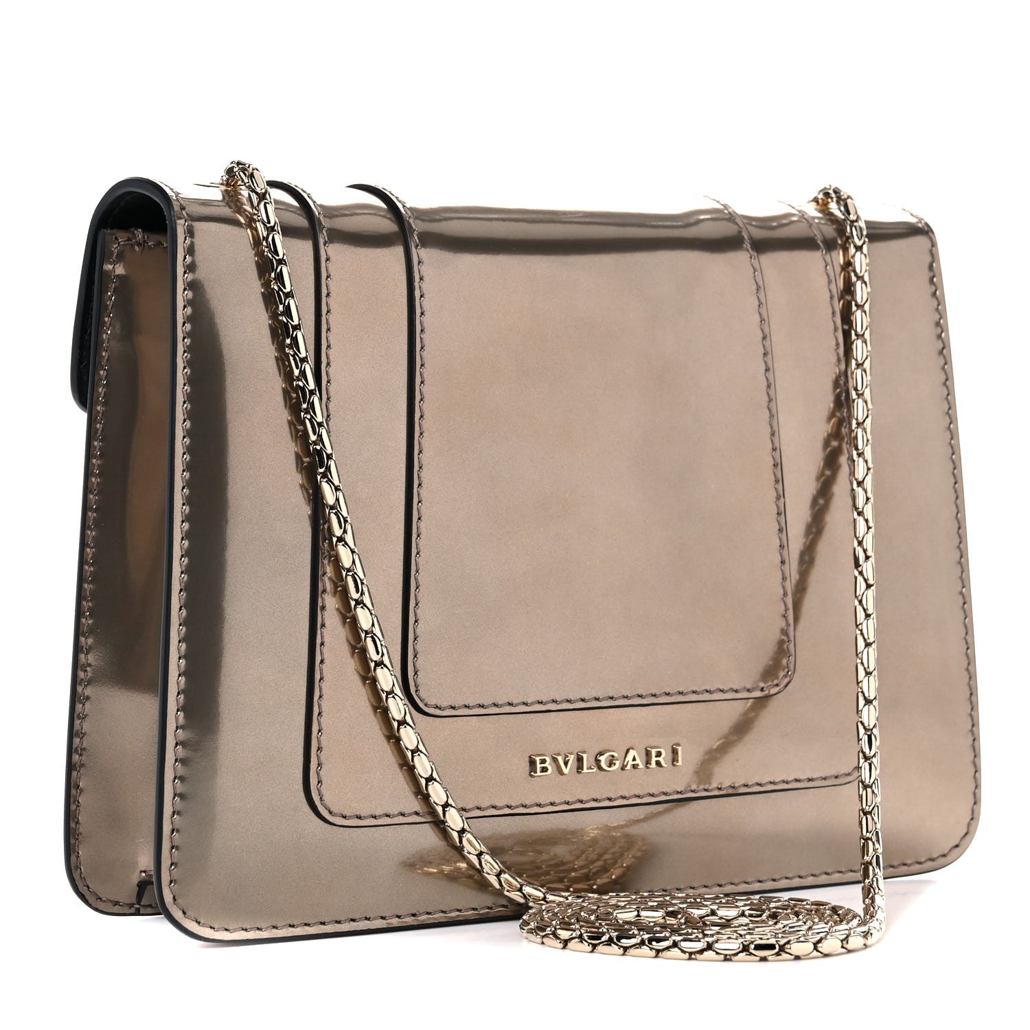 Bulgari Metallic Calfskin Serpenti Forever Crossbody Bag Bronze 2 of 12