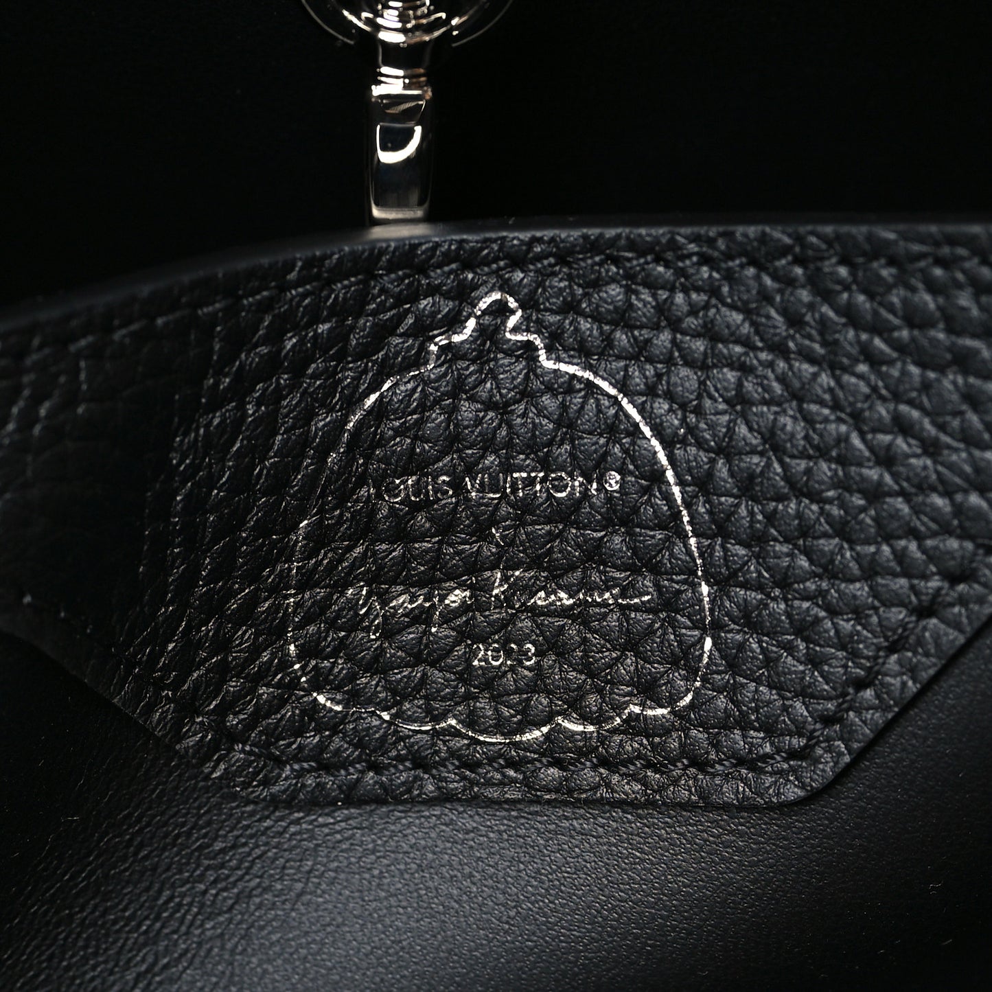 LV X YK Taurillon Capucines MM Black