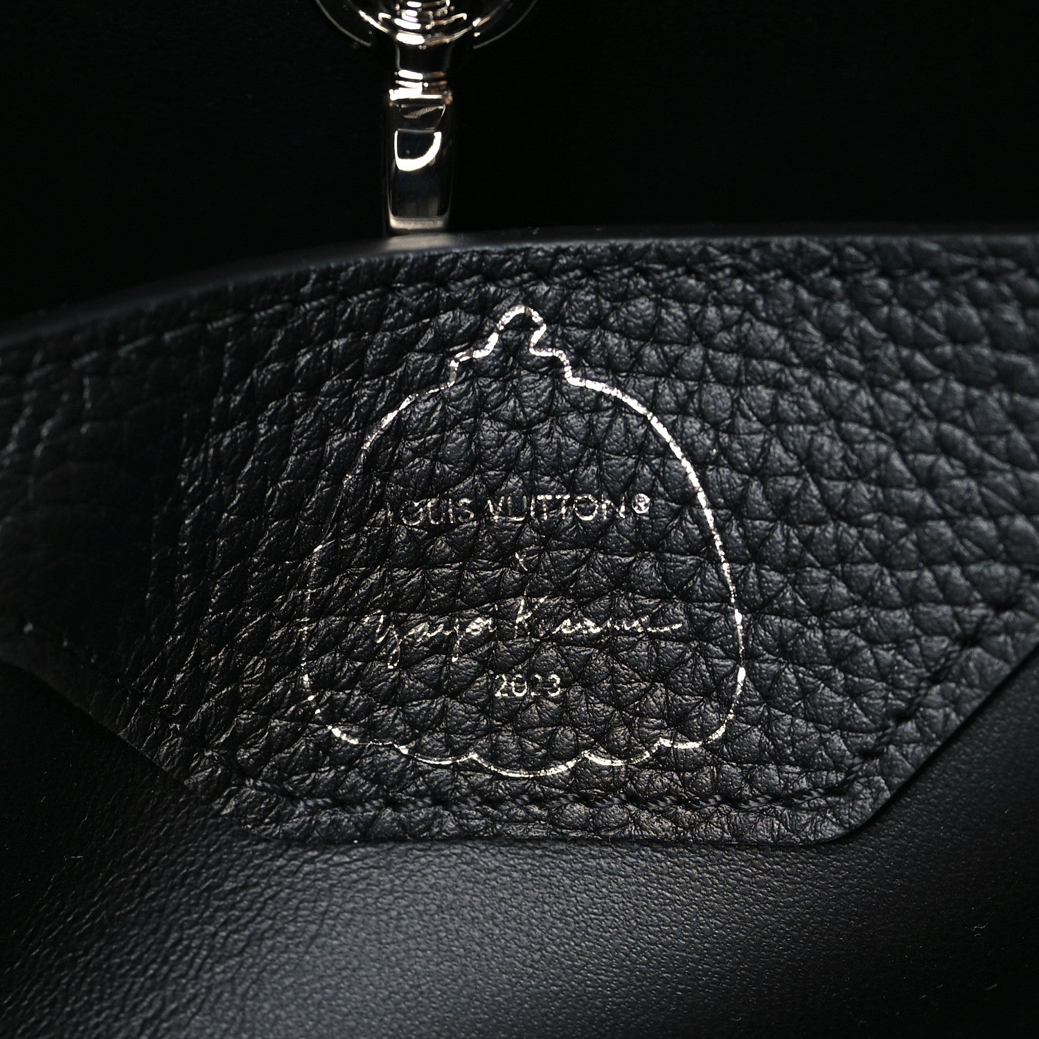 Louis Vuitton LV X YK Taurillon Capucines MM Black 6 of 10