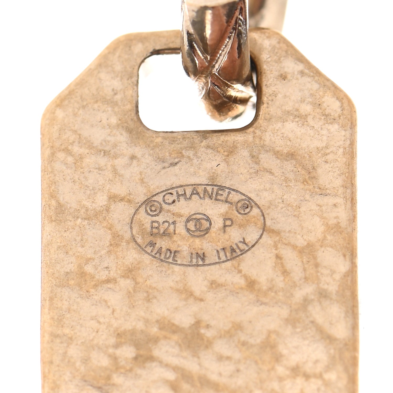 Chanel CC Tag Drop Earrings Gold 4 of 4