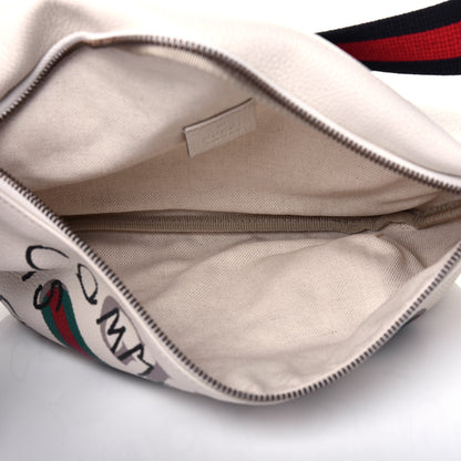 Gucci Grained Calfskin Coco Capitan Logo Belt Bag White 5 of 11
