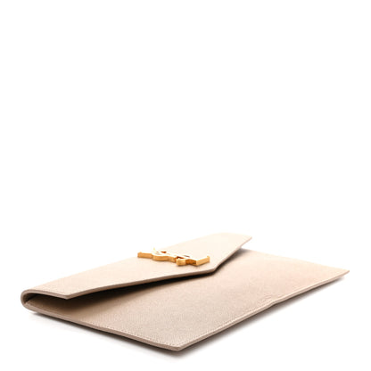 Saint Laurent Grain De Poudre Uptown Pouch Dark Beige 4 of 7