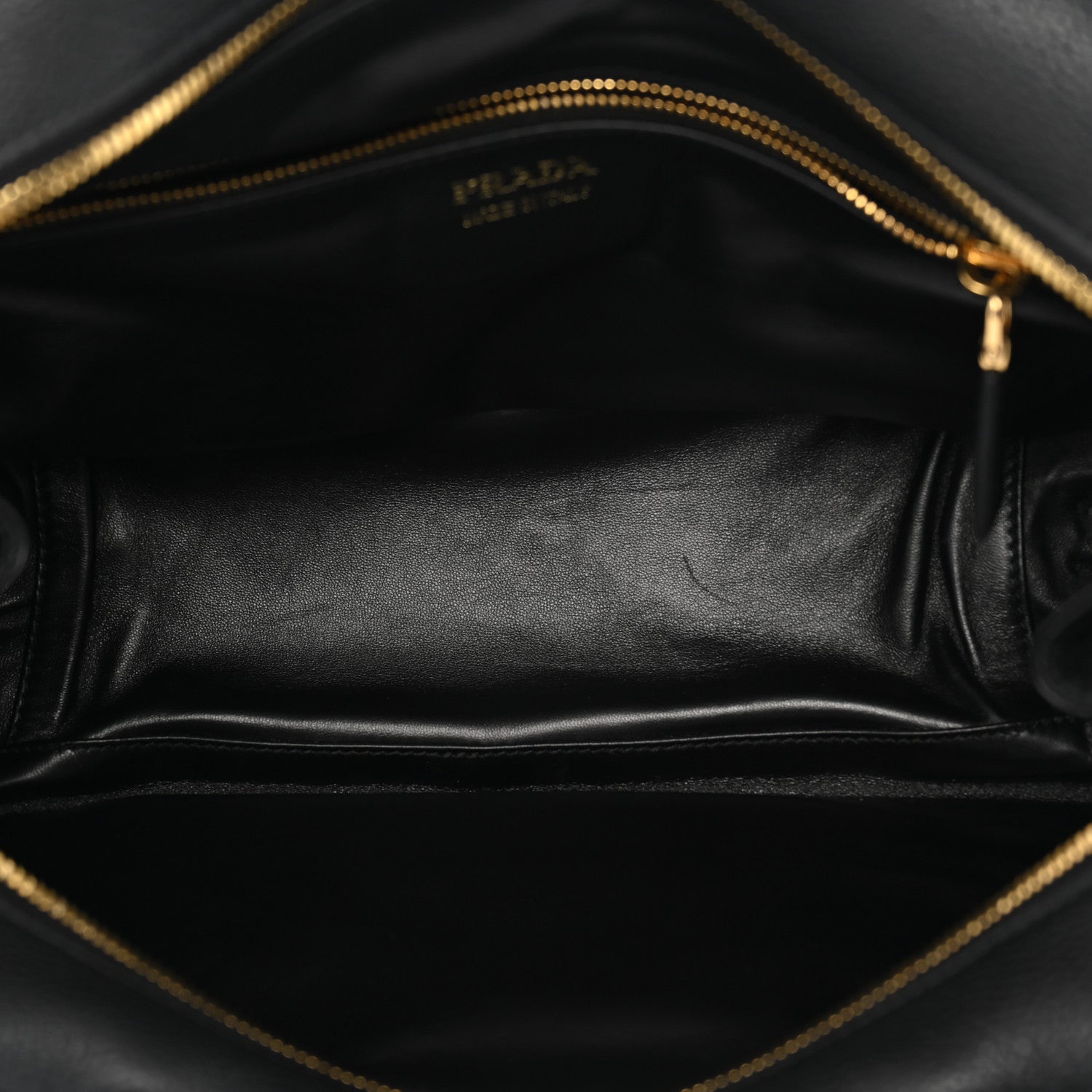 Prada Vitello Daino Large Top Handle Bag Black 5 of 11