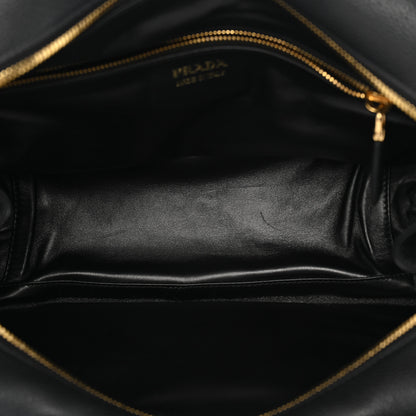 Prada Vitello Daino Large Top Handle Bag Black 5 of 11