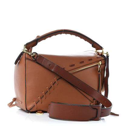 Loewe Calfskin Laced Puzzle Bag Tan 3 of 9