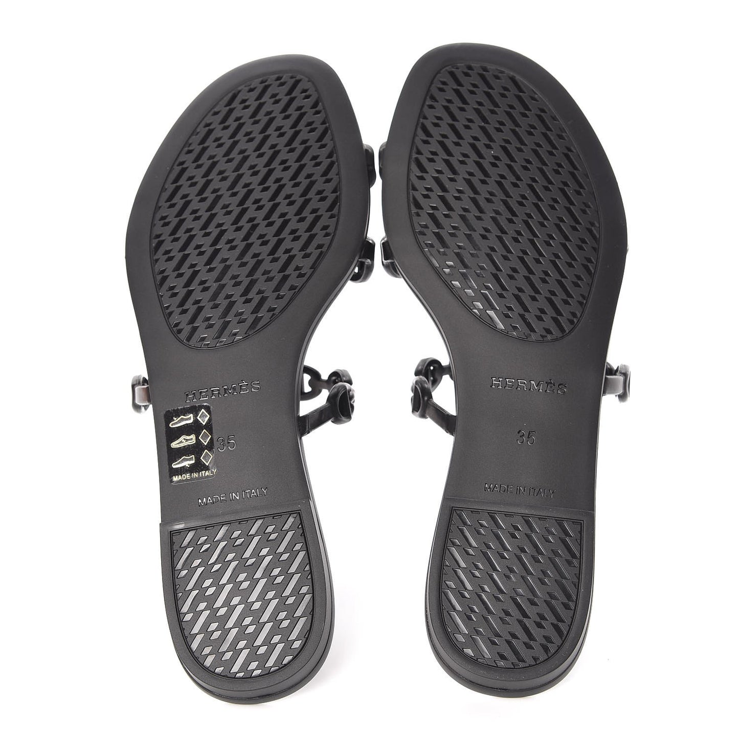 Rubber Chaine d'Ancre Rivage Sandals 35 Black