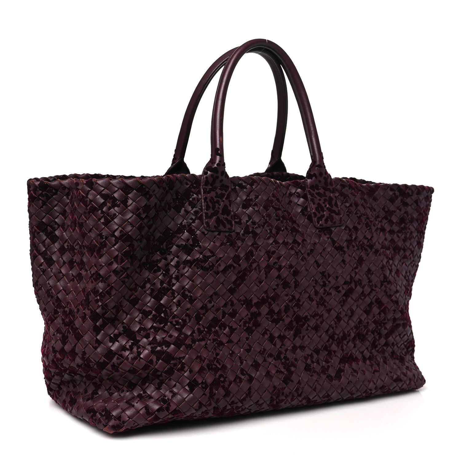 Bottega Veneta Nappa Velours Intrecciato Large Cabat Bordeaux 4 of 12