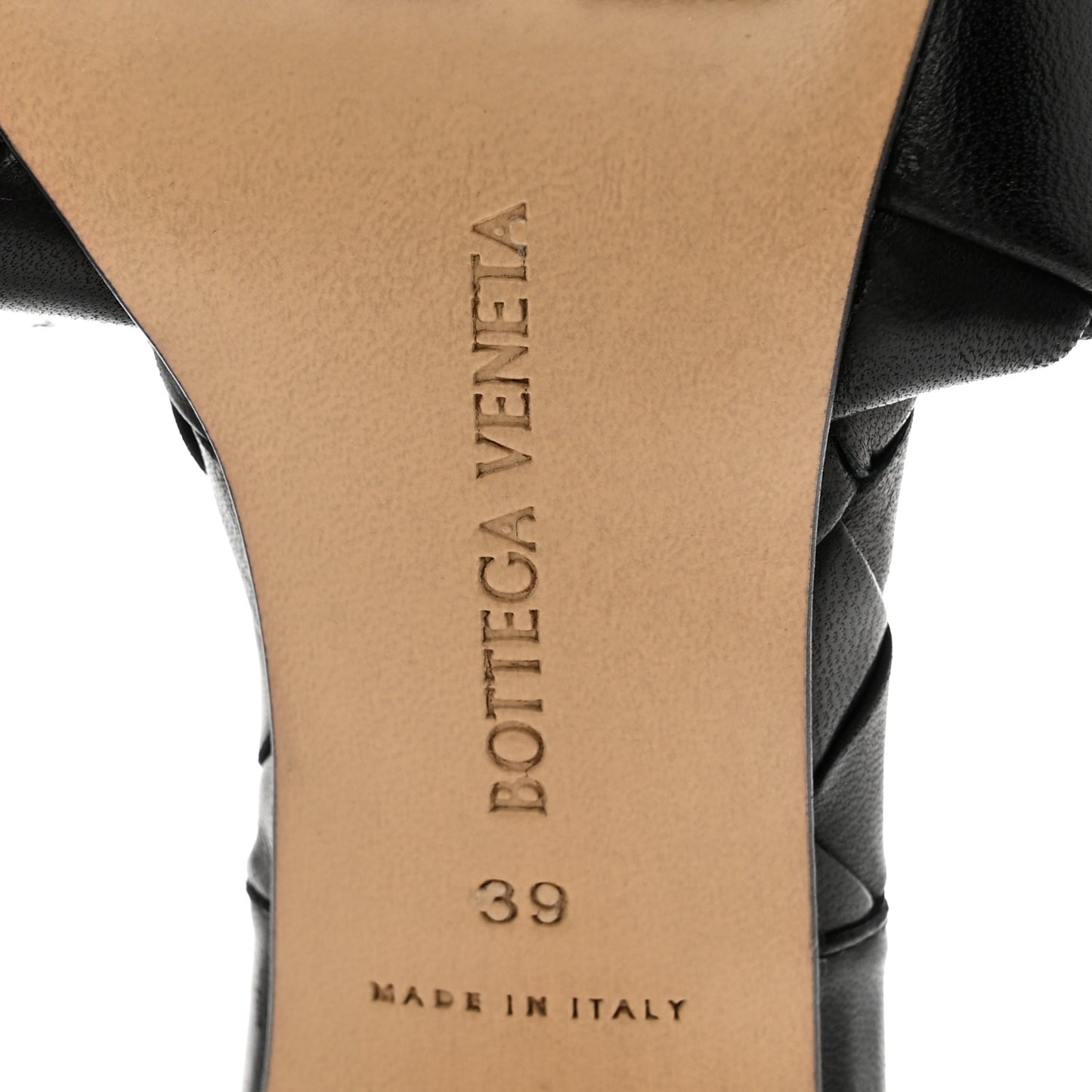 Nappa Maxi Intrecciato Lido Mule Sandals 39 Black