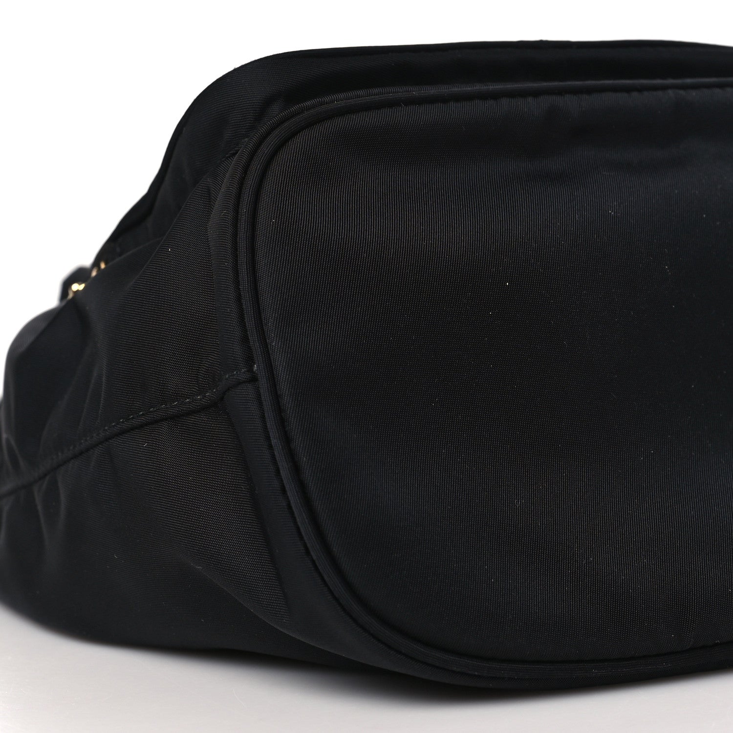 Prada Saffiano Tessuto Nylon Mini Bucket Crossbody Bag Black 7 of 8