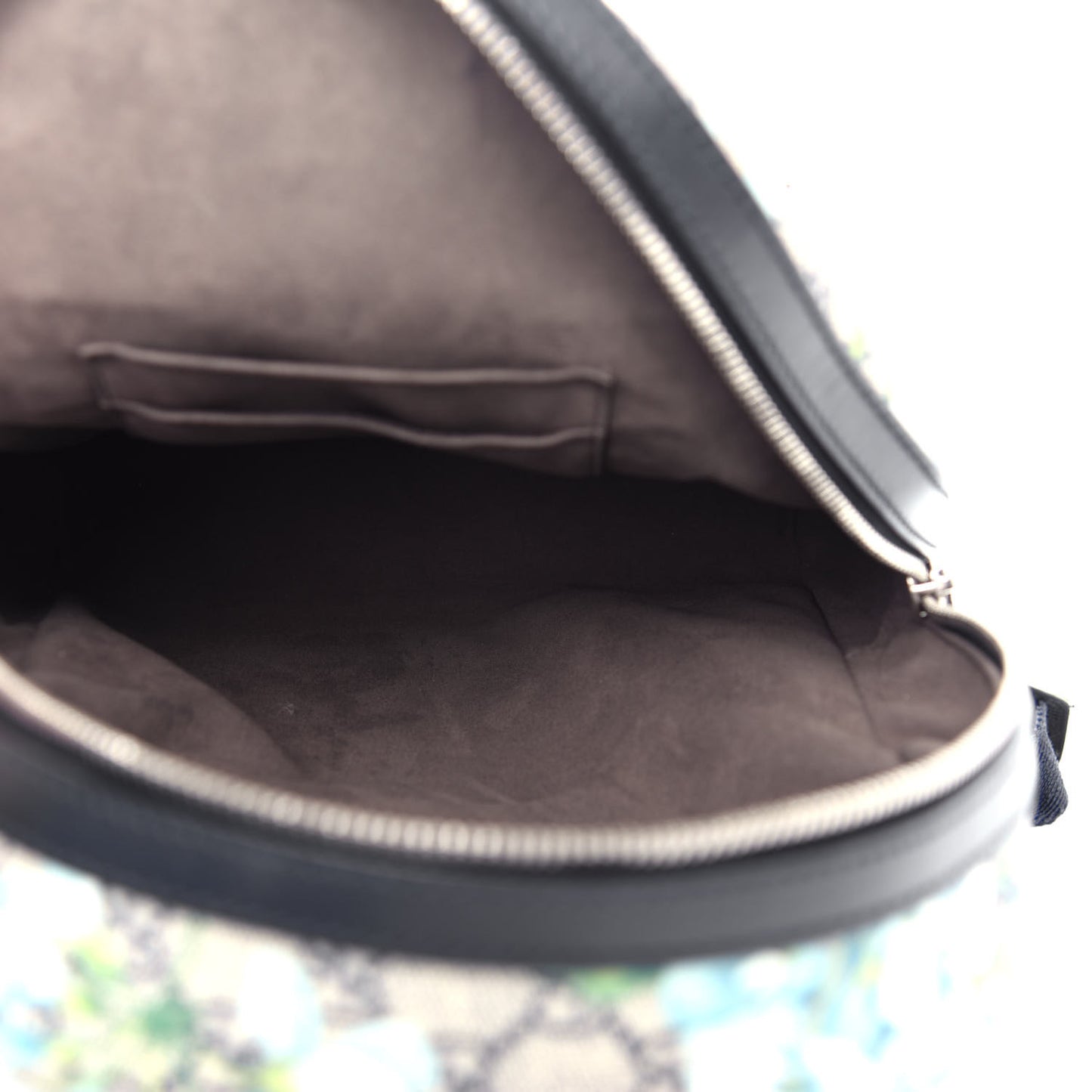 GG Supreme Monogram Blooms Small Day Backpack Blue